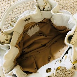 Bags - White leather satchel and shoulder bag Bags - White leather satchel and shoulder bag